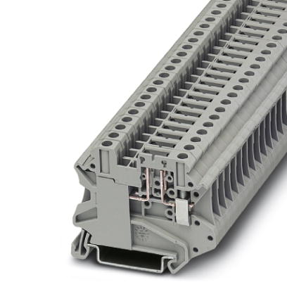 Phoenix Contact Disconnect Terminal Block; UT4-TG; 16A; 600V; #26-#10; Screw Connection; Gray